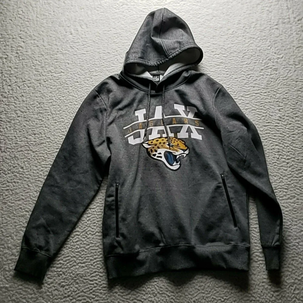 Jacksonville Jaguars Hoodie Mens Medium Gray NFL Football Team Apparel Pullover